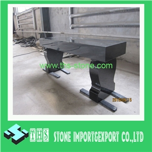 Shanxi Black Granite Monumental Bench