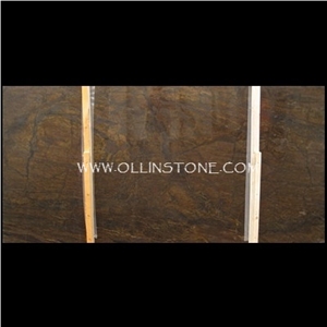 Bronzite Exotic Granite Polished Slabs, Brazil Brown Granite