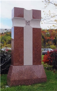 Red Granite Upright Memorials
