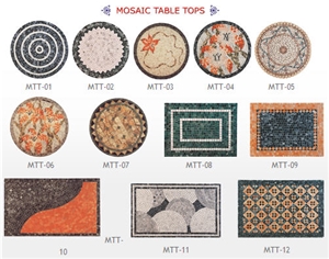 Natural Stone Mosaic Table Tops