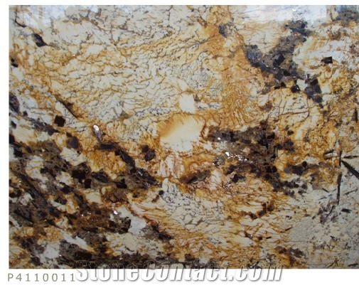Tropical Delicatus Gold, Brazil Yellow Granite Slabs & Tiles