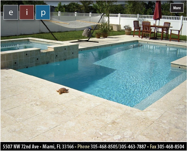 Classic Beige Coral Stone Pool Coping