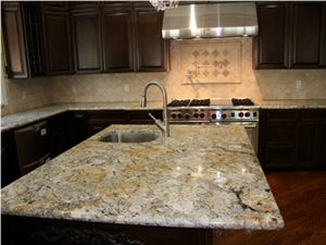 Yellow Granite Kitchen Tops