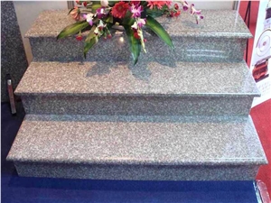 Stone Step,Granite Step Stone Stairs, Granite Step, Granite Step Stone,Chinese Polished Blossom Red Stone Treads Steps, Granite Stair Treads, Risers