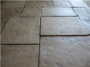 Antique Bourgogne Grey Limestone Floor
