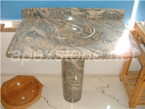 Juparana Colombo Granite Pedestal Sink