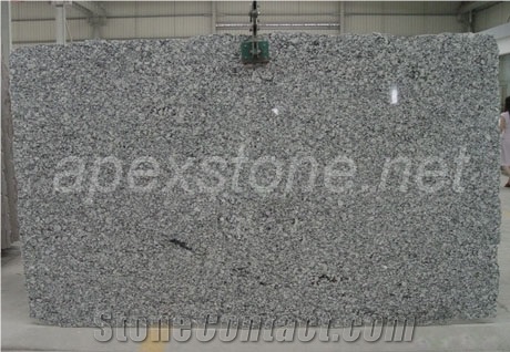 Spray White Granite Slabs, China Grey Granite