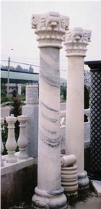 China White Marble Column