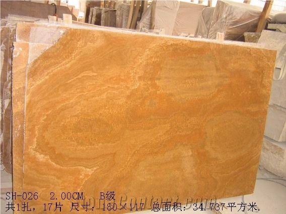 Golden Wood Vein Marble, China Yellow Marble
