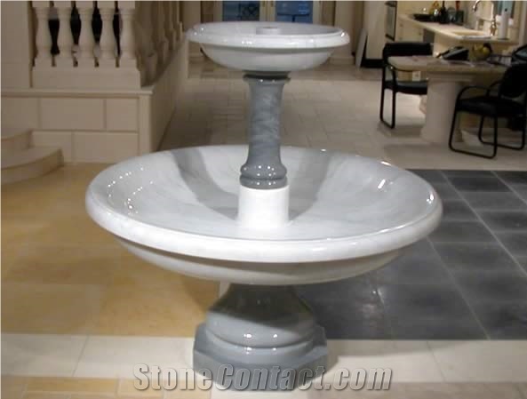 Bardiglio Marble Fountain, Bardiglio Carrara Grey Marble