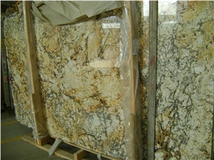 Zeus Granite Slab, Brazil Yellow Granite