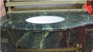 India Green Marble Vanity Top