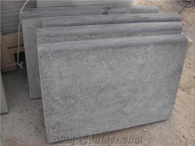 China Blue Limestone Flamed Slabs & Tiles