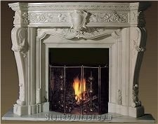 Marble Fireplace; Stone Fireplace
