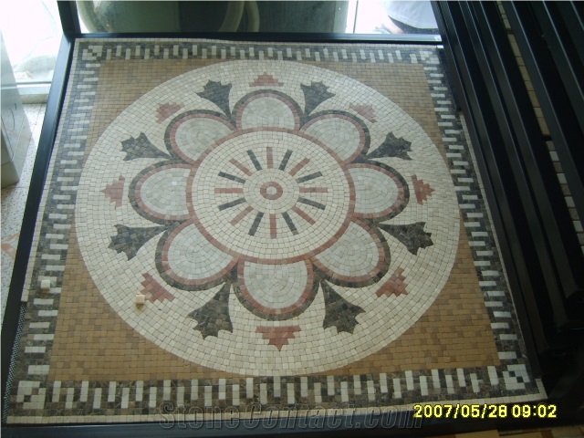 Marble Mosaic Pattern, Stone Medallion