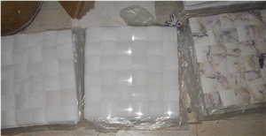 3d Pure White Marble Mosaic for Wall Tile
