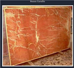 Rosa Corallo Marble Slabs, Italy Red Marble