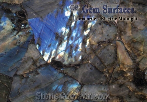Labradorite Electric Midnight Gemstone Slab & Tiles