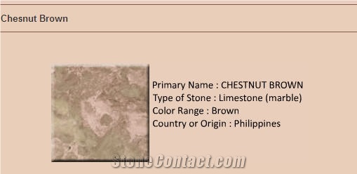Chesnut Brown Limestone Slabs & Tiles