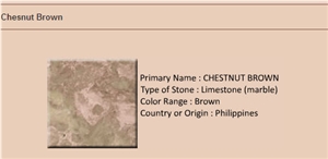 Chesnut Brown Limestone Slabs & Tiles