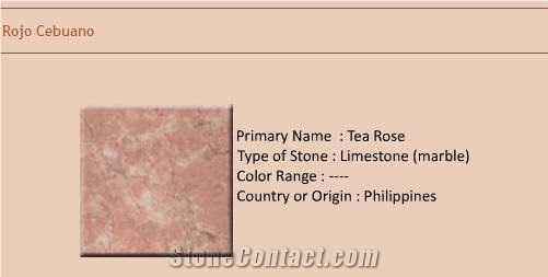 Rojo Cebuano - Tea Rose Marble