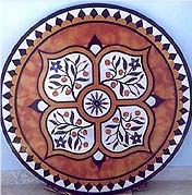Waterjet Marble Inlay Round Table Top