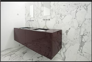 Arabescato Marble Bath Design