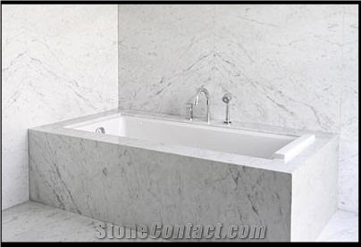 Bianco Gioia Marble Bathtub Surround, White Marble Bathtub Surround
