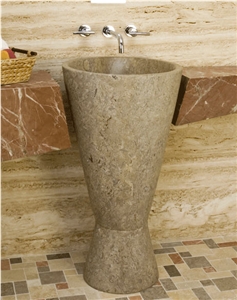 Natural Stone Pedestal Wash Basins