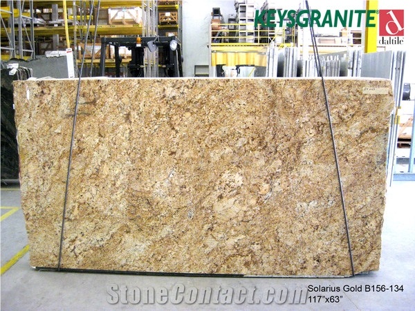 Solarius Granite Slab, Brazil Yellow Granite