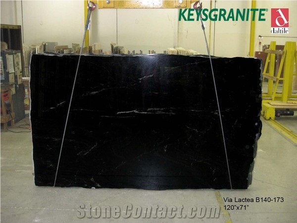 Via Lactea Granite Slab, Brazil Black Granite