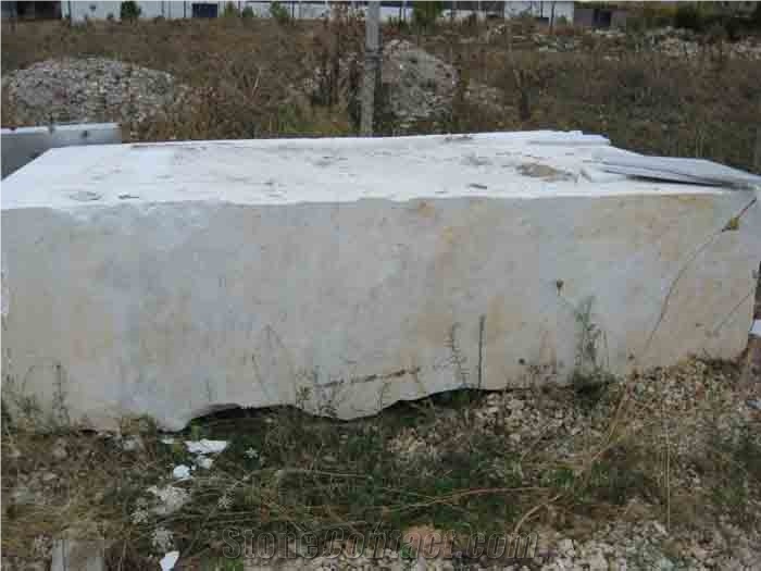 Bianco Sivec Marble Blocks, Macedonia White Marble