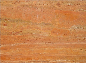 Red Travertine Vein Cut