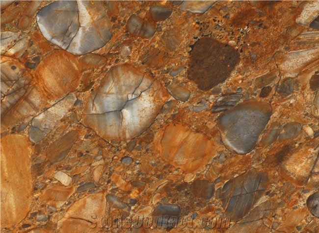 Via Appia Quartzite Slabs & Tiles, Brazil Brown Quartzite