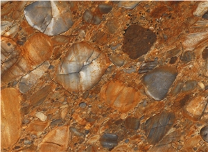Via Appia Quartzite Slabs & Tiles, Brazil Brown Quartzite