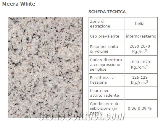 Meera White Granite Slabs, India White Granite