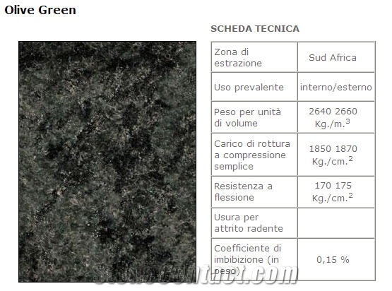 Olive Green Granite Slabs & Tiles, South Africa Green Granite