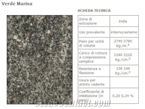 Verde Marina Granite Slabs & Tiles, India Green Granite
