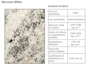 Viscount White Granite Slabs & Tiles, India White Granite