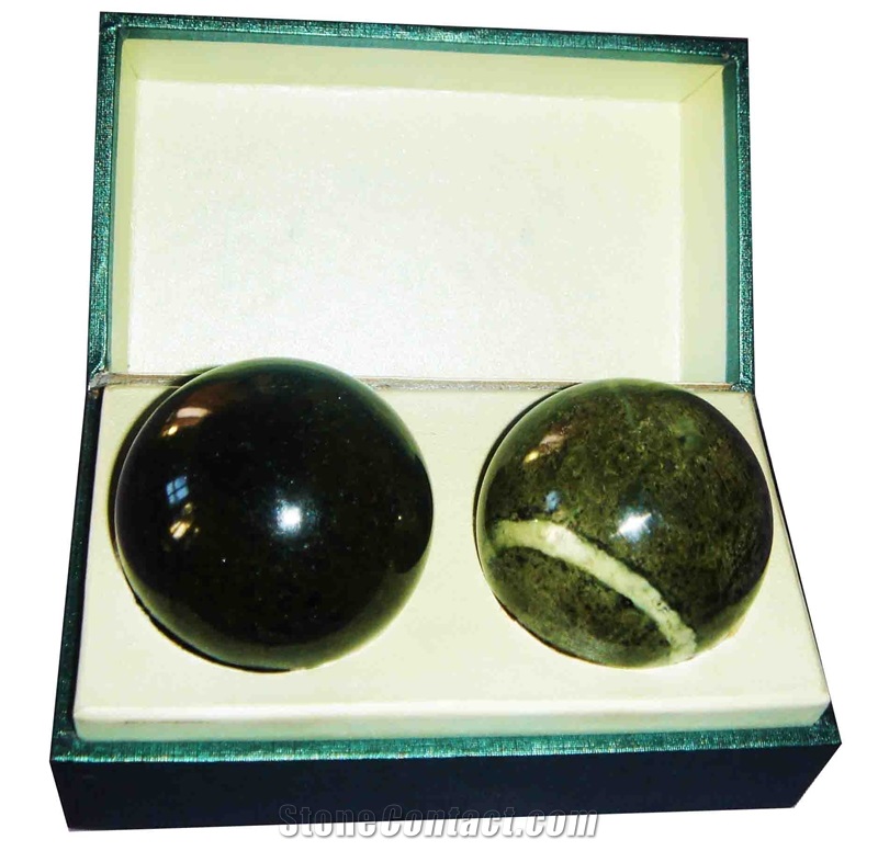 Serpentino Verde Giada Marble Small Balls