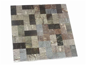 Tile Mosaic Petrified Serpentine