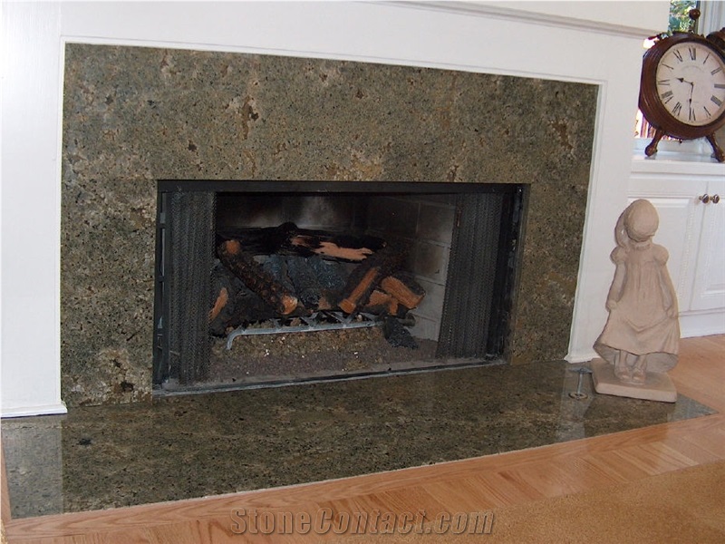 Seafoam Granite Fireplace Surround