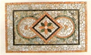 Capri Pebble Stone Mosaic Medallion