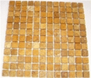 Travertino Giallo Persia Mosaic
