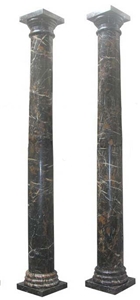 Black Gold Marble Columns
