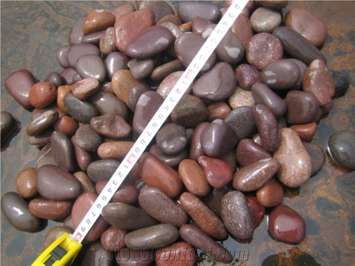 Natural Maroon Pebble Stone