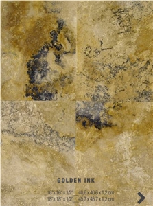 Golden Ink Travertine Slabs & Tiles