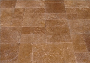 Noce Travertine Floor Tile, Turkey Brown Travertine