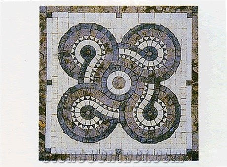 Natural Stone Mosaic Medallion