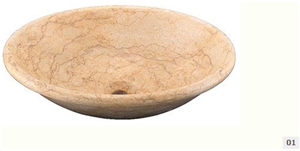 Beige Marble Sink